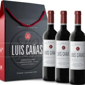 Luis Cañas - Vino Tinto con D.O. Rioja - Crianza estuche de 3 botellas de 75 cl.